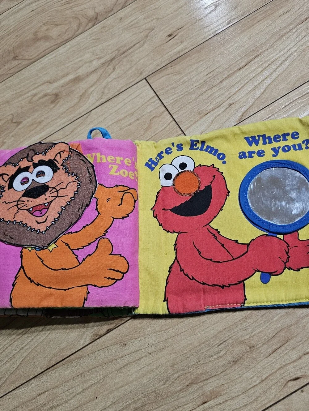 90s Sesame Street SoftPlay Elmo Peek-A-Boo & Grover Super School VTG Cloth Books